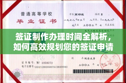 钦州签证制作办理时间全解析，如何高效规划您的签证申请流程