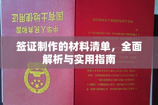 钦州签证制作的材料清单，全面解析与实用指南
